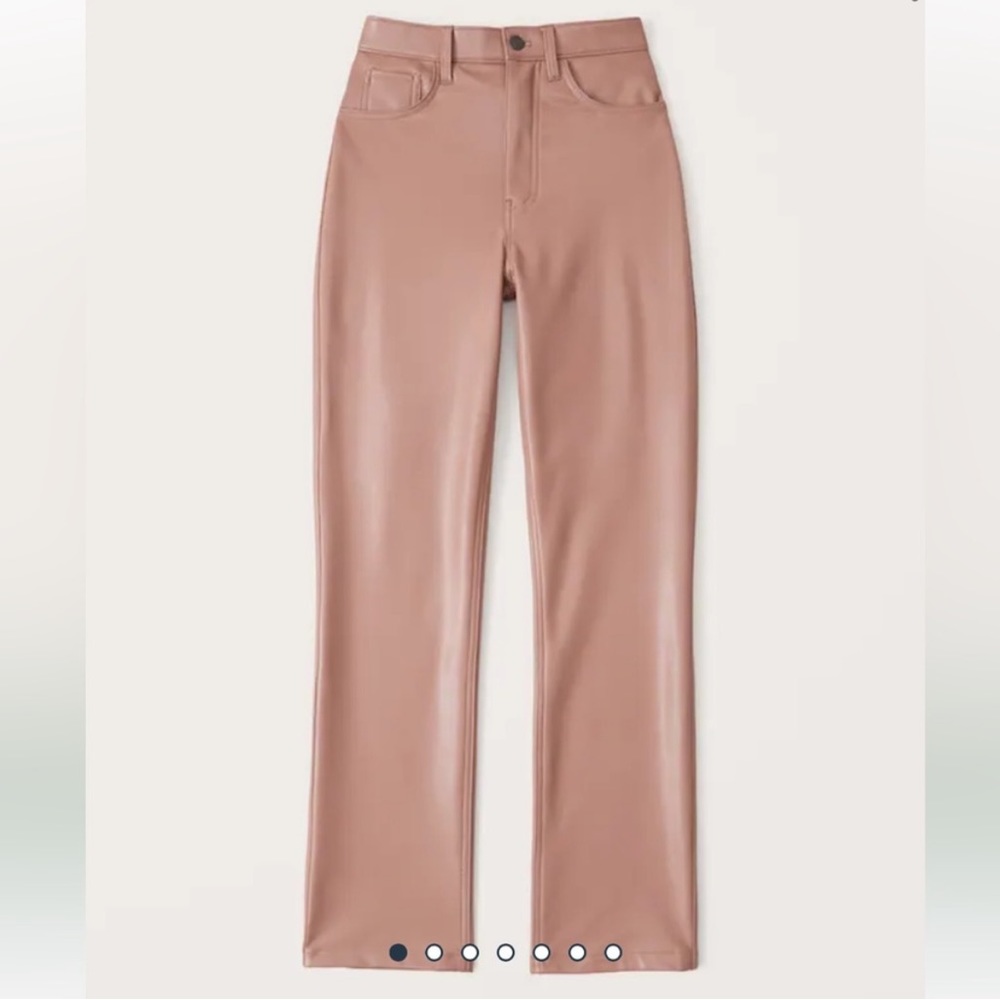 Abercrombie Straight Leather pants (worn once)